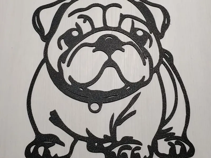 Arte de pared de bulldog