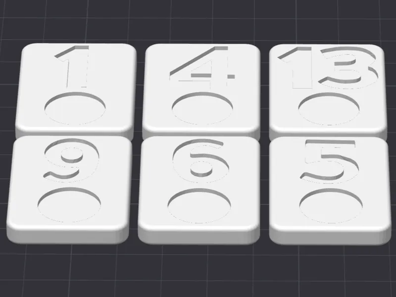 Rummikub Replacement Pieces (1, 4, 5, 6, 9 & 13)