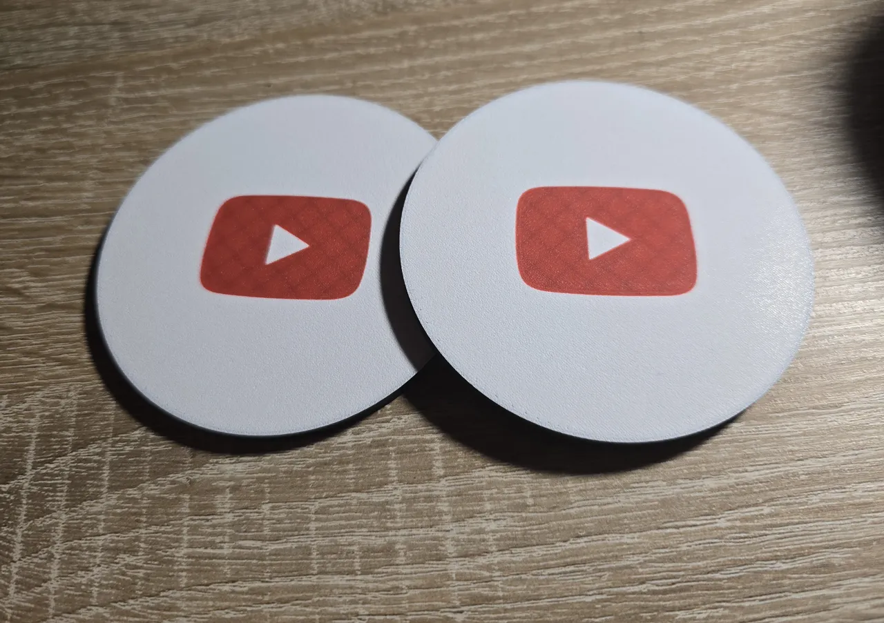 YouTube Desk Coaster – 90 mm view 2