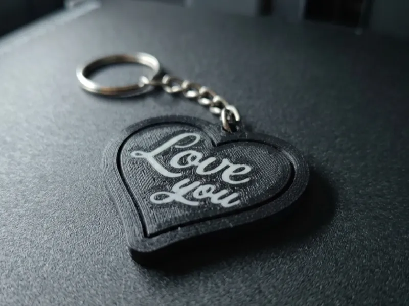 Heart Keychain | Herz Schlüsselanhänger "Love You"