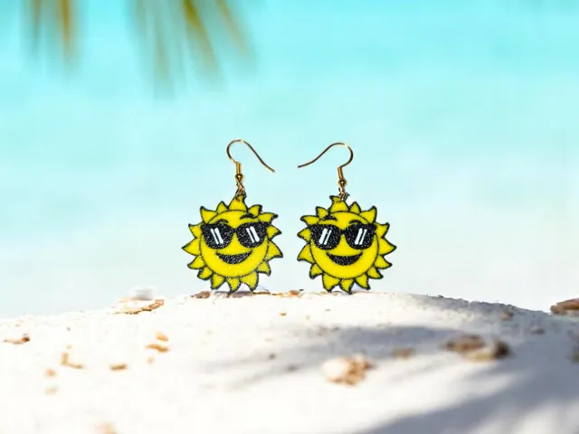 Fashion sun earrings