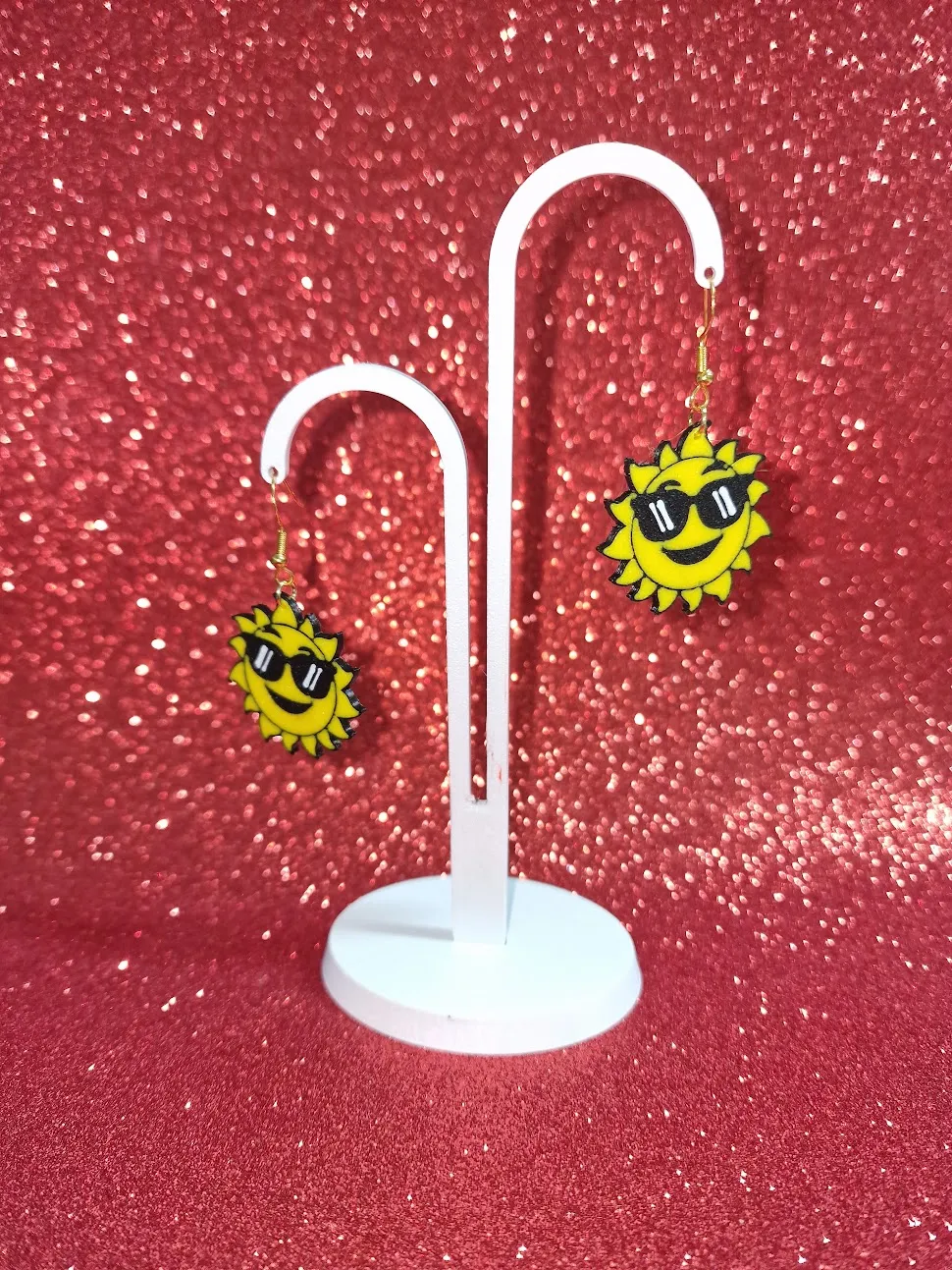 Fashion sun earrings view 3