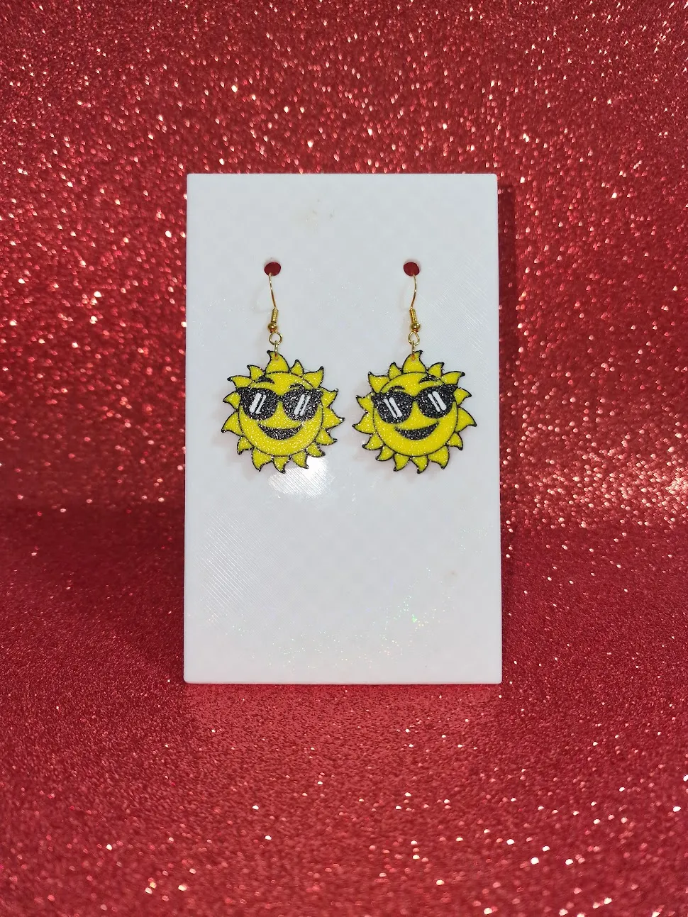 Fashion sun earrings view 2
