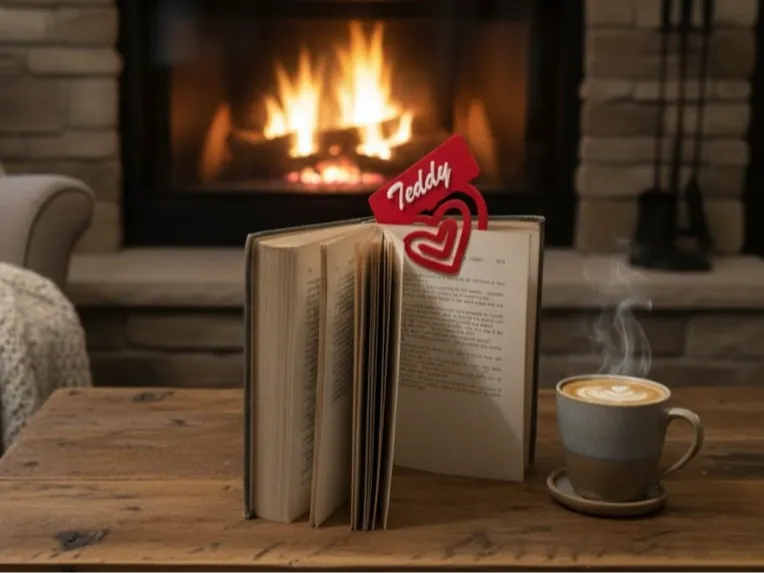 Spiral Heart Bookmark - Customizable