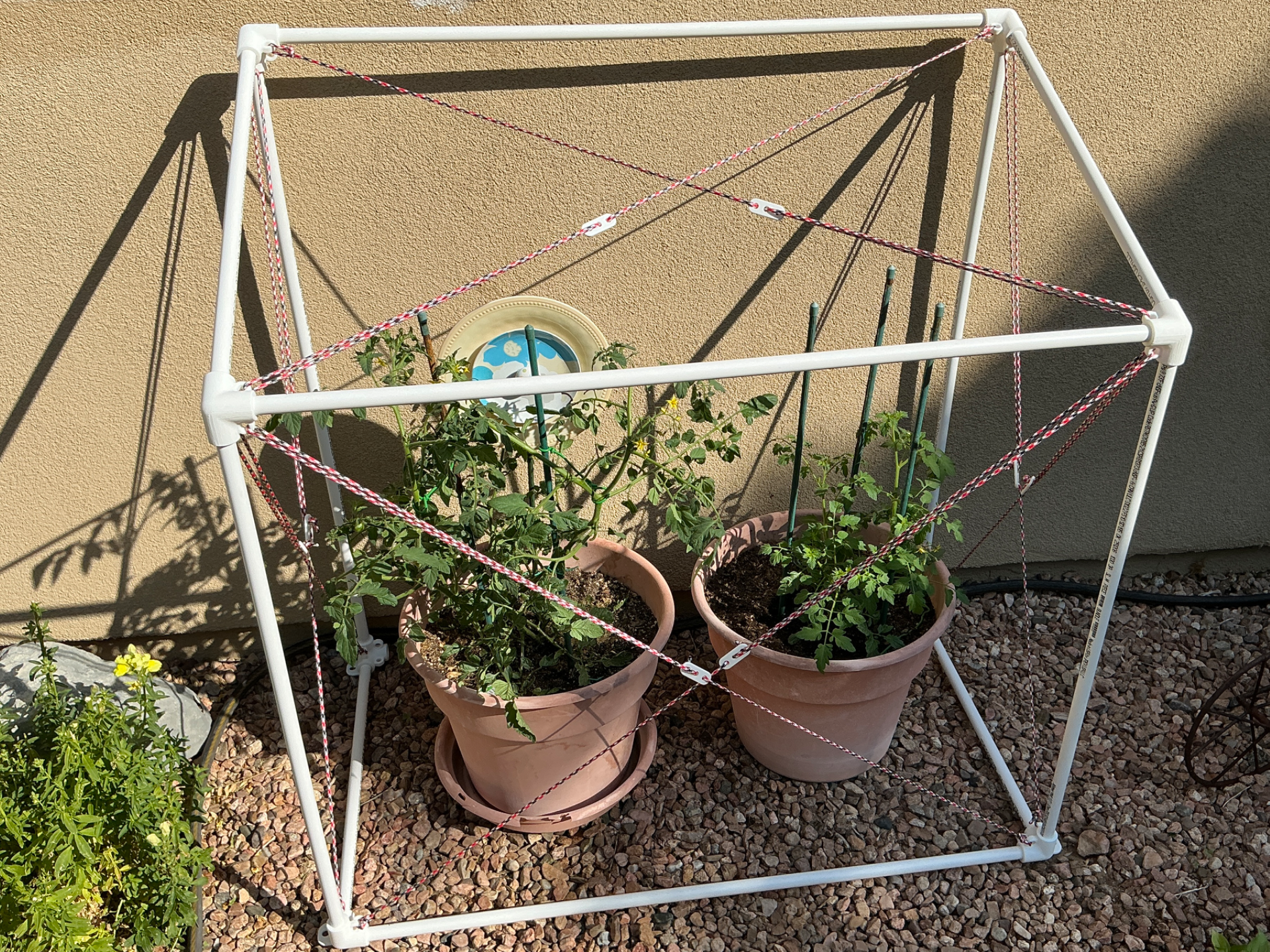 Lean-To Style Greenhouse/Hail/Animal Netting Frame