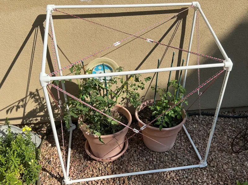 Lean-To Style Greenhouse/Hail/Animal Netting Frame