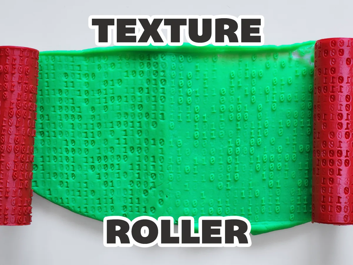 Texture Roller V264 | Matrix Binary Code - Free 3D Print Model - MakerWorld