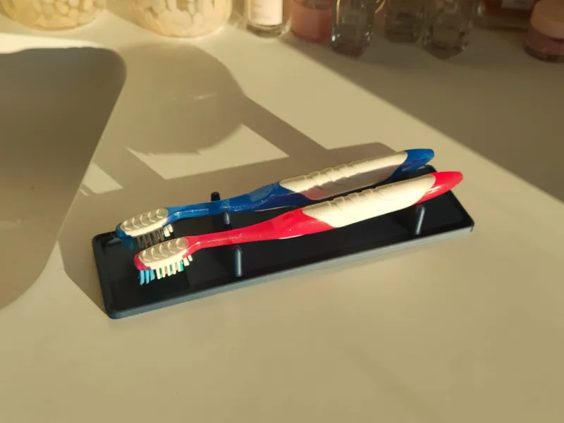 Dual Toothbrush Holder - Clean, Compact &Practical