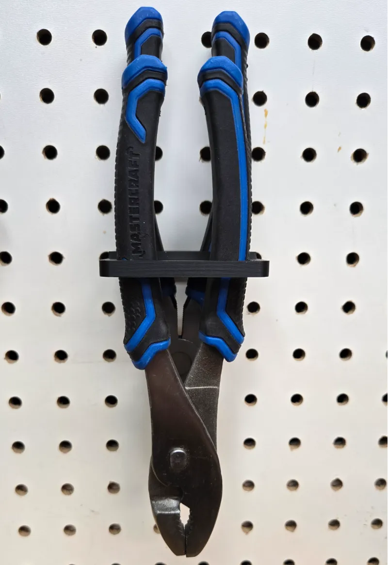 Plier, flush cutter or scissor holder for pegboard