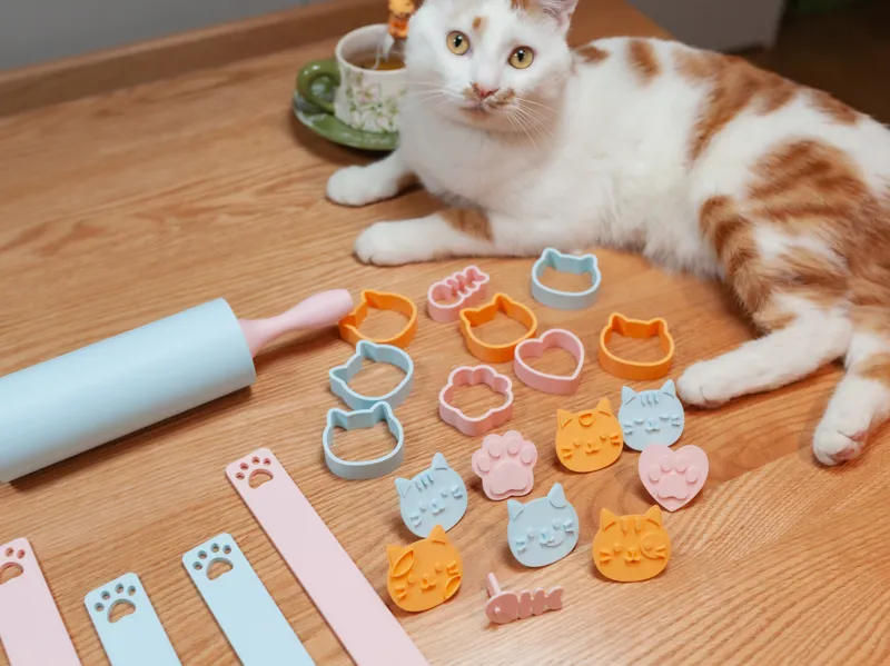 猫猫下午茶小物集｜②饼干模具 平衡尺 擀面杖