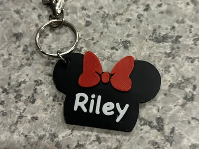 Minnie keychain customizable