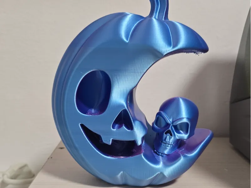 Pumpkin Moon with Skull
