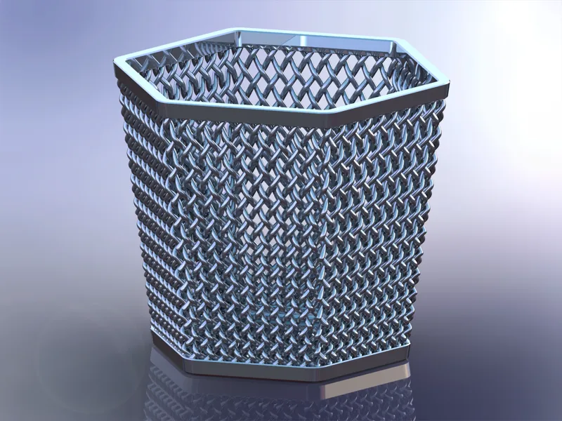 Container HEX 100mm, 75mm bottom x 100mm tall