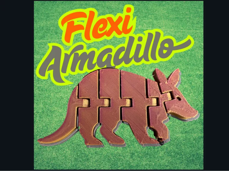 Cute Flexi Armadillo - Articulated Fidget Toy