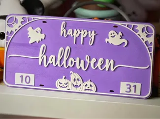 Happy Halloween License Plate
