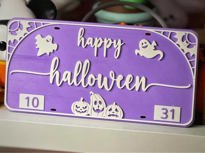 Happy Halloween License Plate
