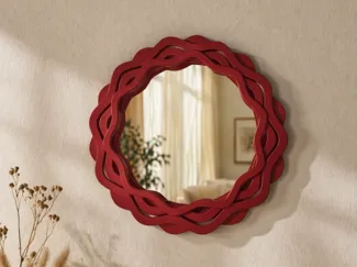 Porte miroir rond