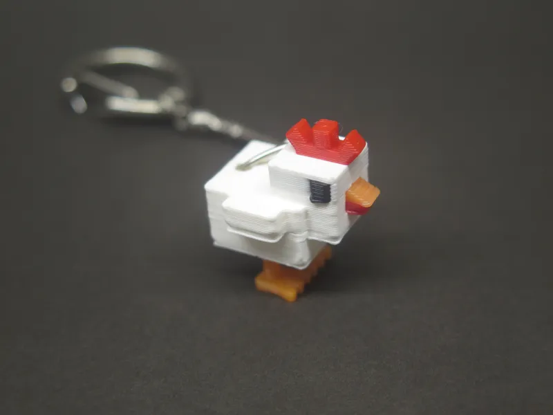 Cute chicken keychain
