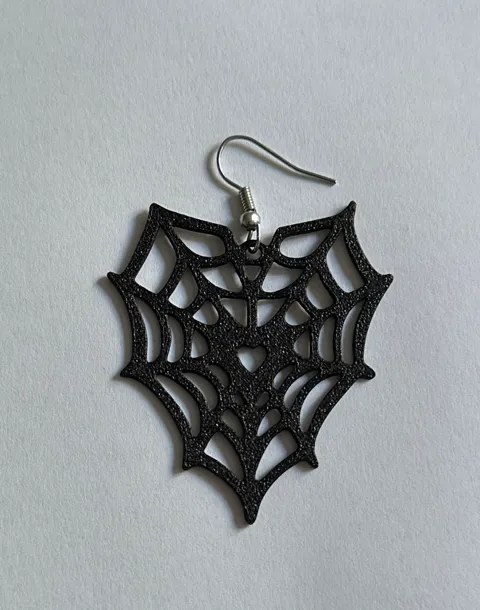 Heart Web Earring Halloween