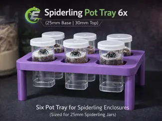 Spiderling Pot Tray 6x (25mm Base | 30mm Top)
