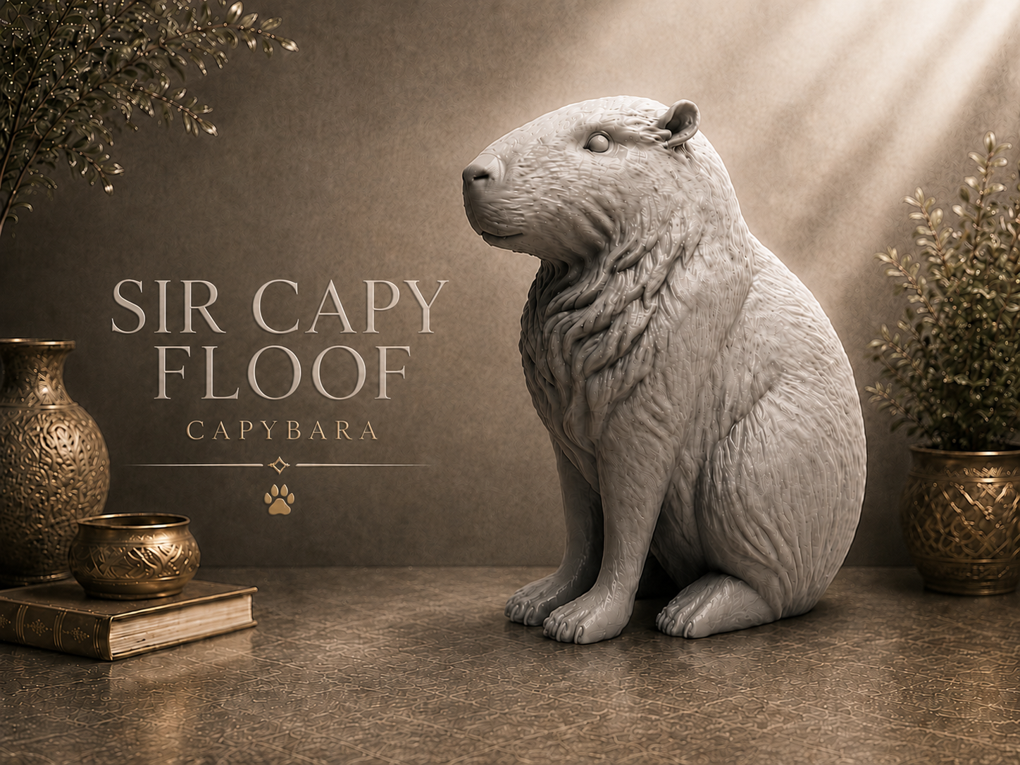 Sir Capy Floof | Realistic Capybara Statue