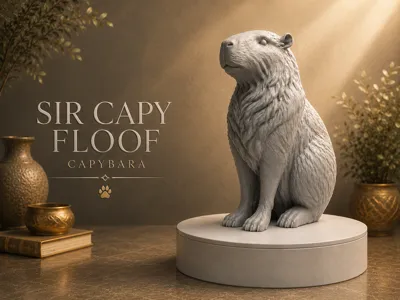 Sir Capy Floof | Realistic Capybara Statue