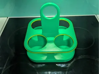 Collapsible cup holder/caddy with a handle