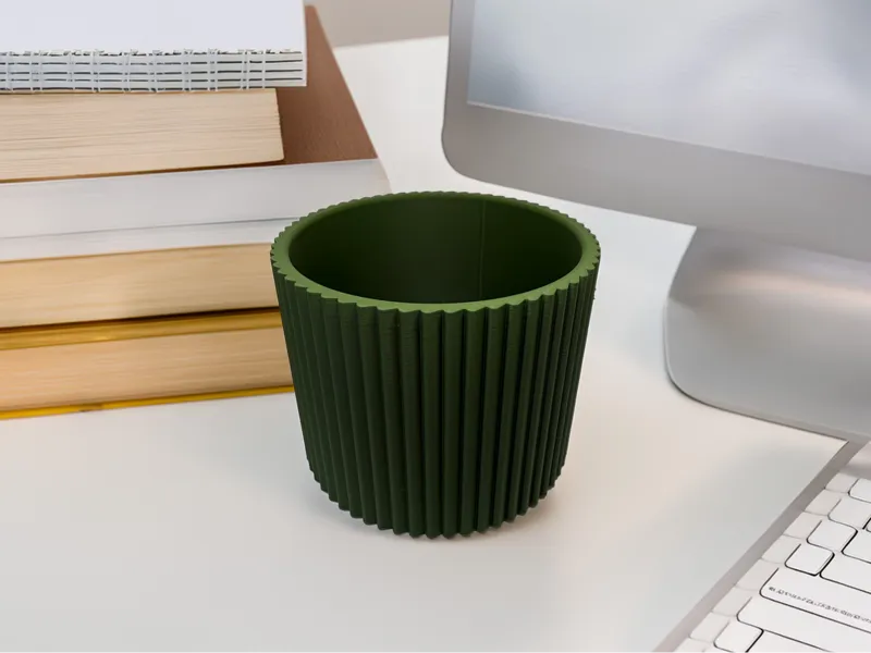 Modern Wavy Planter with Insert Tray