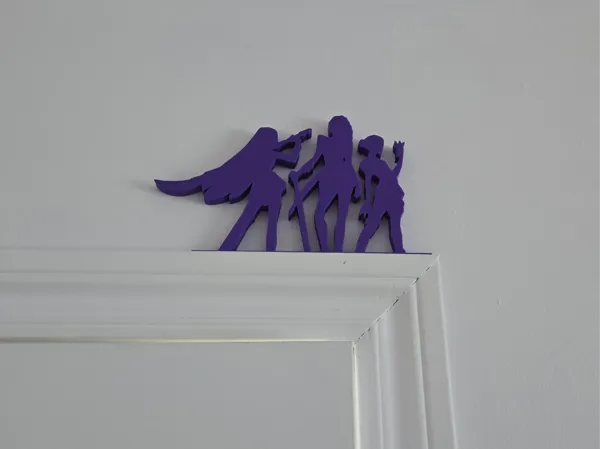 Trio K-Pop chasseurs de démons – déco pour cadre de porte