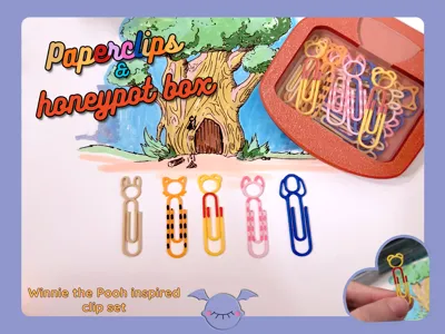 Winnie the Pooh inspired paperclips
