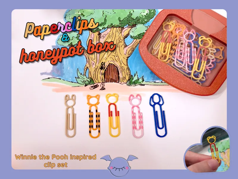 Winnie the Pooh inspired paperclips