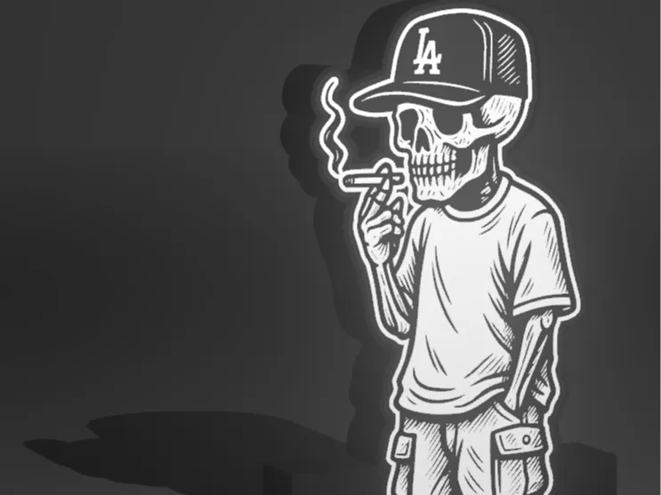 Lampbox - Squelette skateur