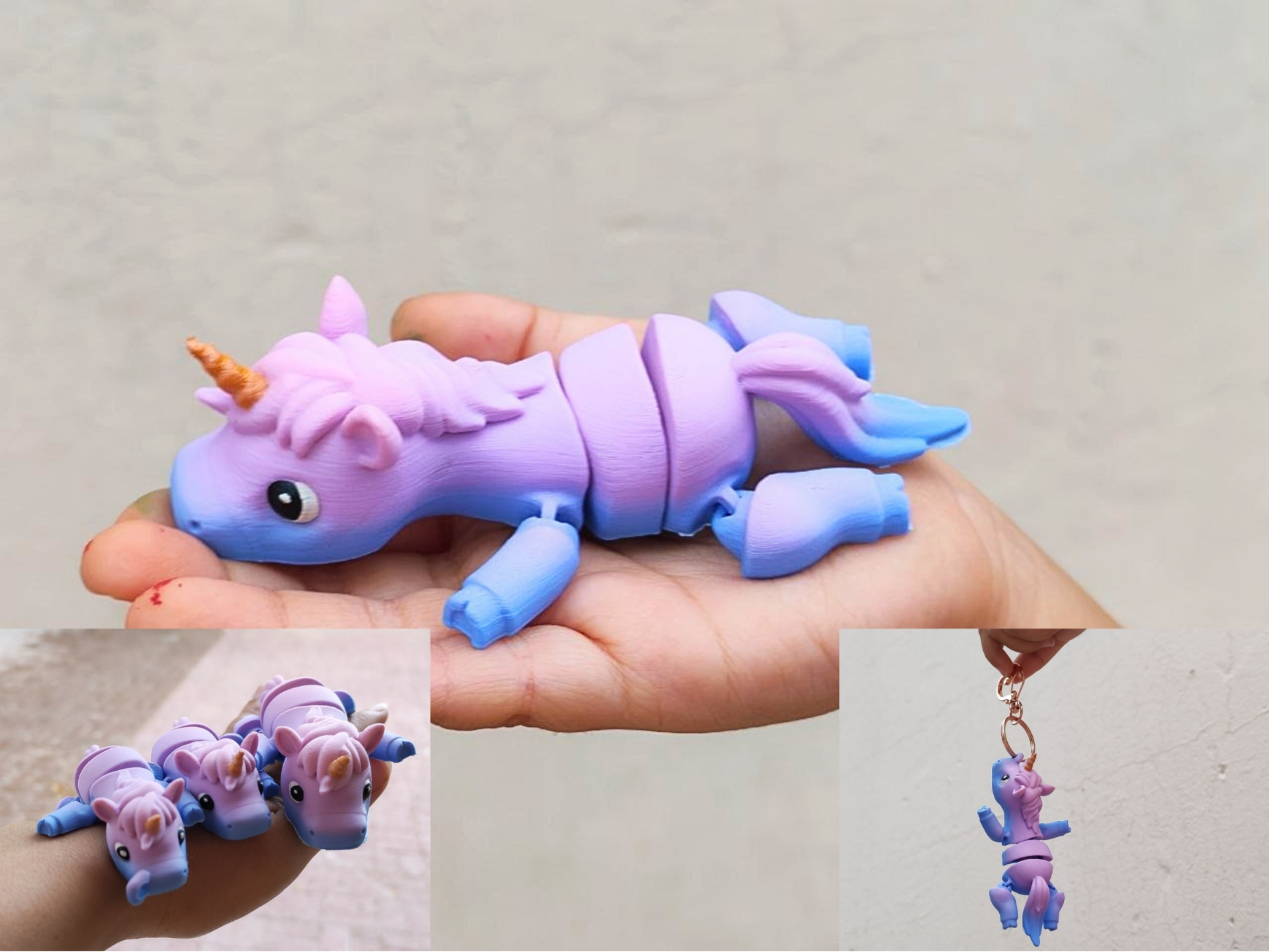 Miniatura 2 do modelo 3D Flexi Unicorn