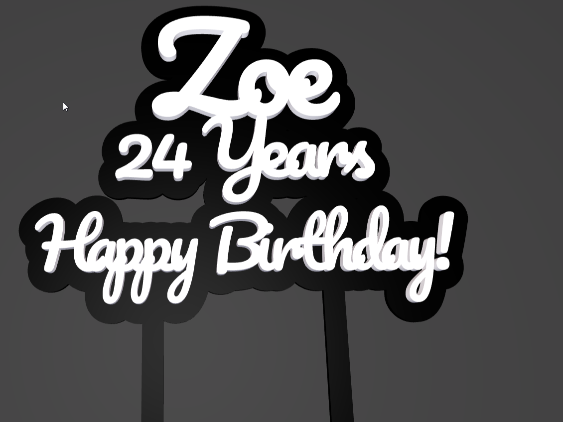 Customizable Cake sign