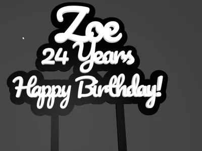 Customizable Cake topper