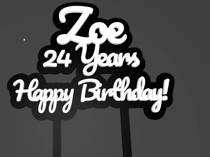 Customizable Cake topper