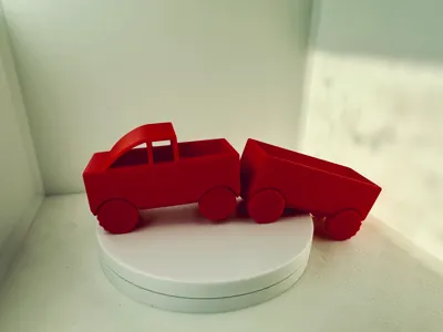 Truck and Trailer for kids (print in place)
