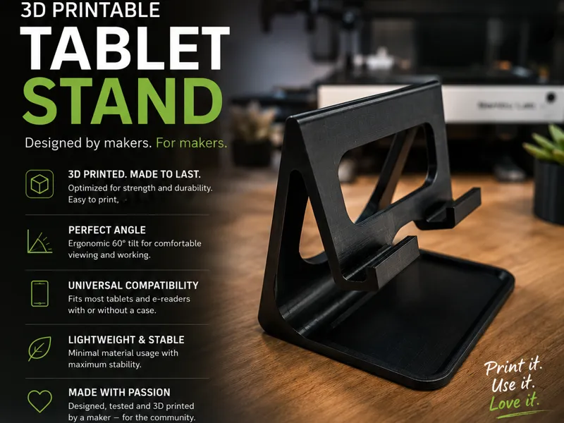 TapStand – Universal 3D Printed Tablet Stand