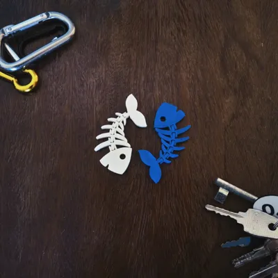 Keychain - Flexible Fish - Free 3D Print Model - MakerWorld