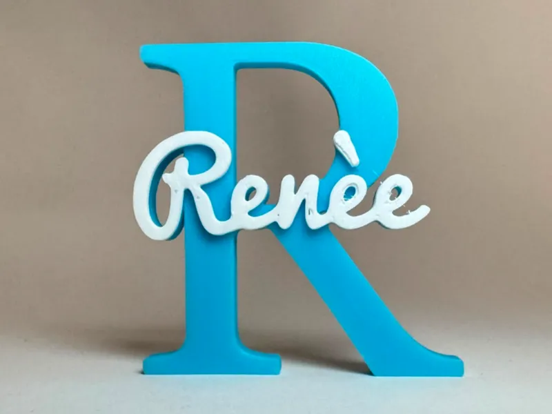 Placa de Identificação 3D - Renèe
