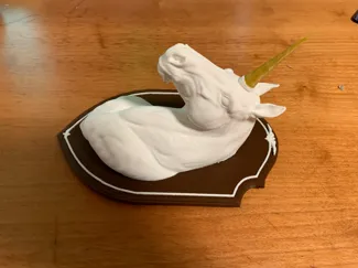 Unicorn hunting trophy