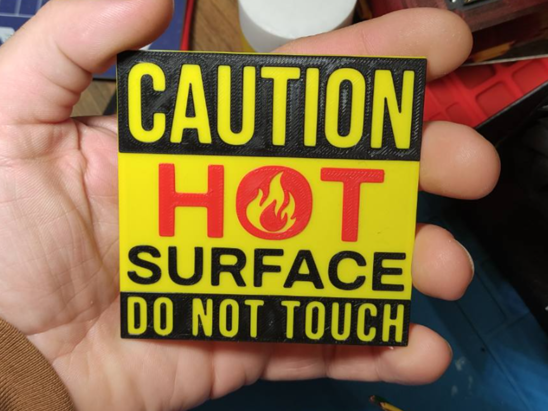 Caution hot surface 3D model by M.Srnka
