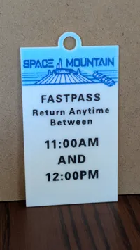 Space Mountain FastPass Keychain