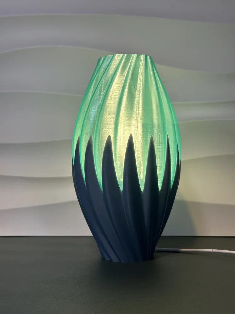 Two Part Flowing Interfaced Lamp - Free 3D Print Model - MakerWorld