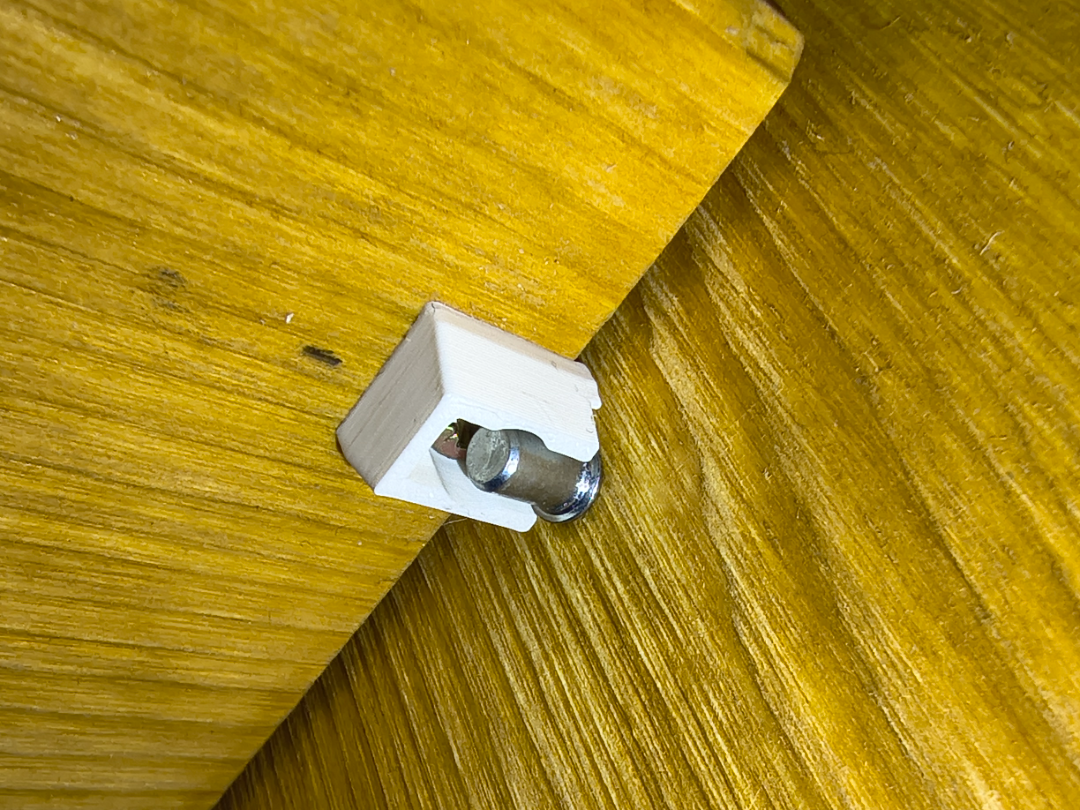 Shelf pin lock