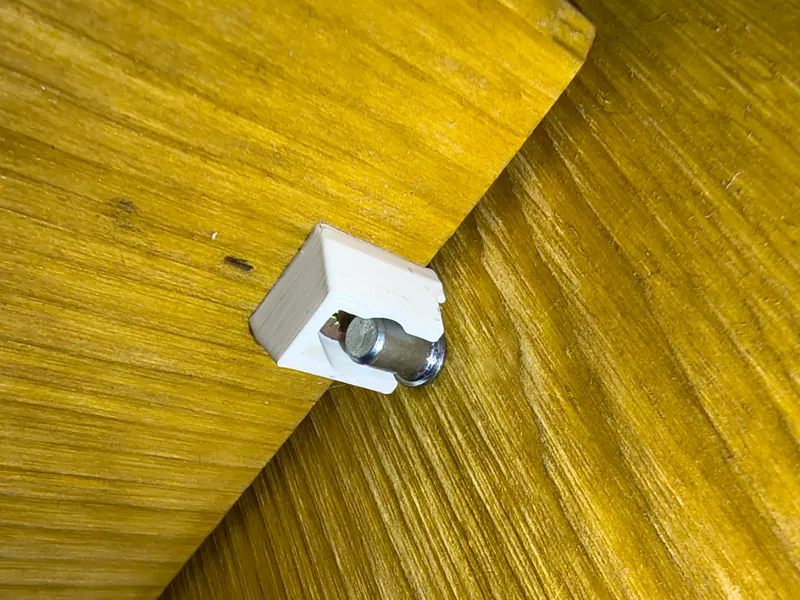 Shelf pin lock