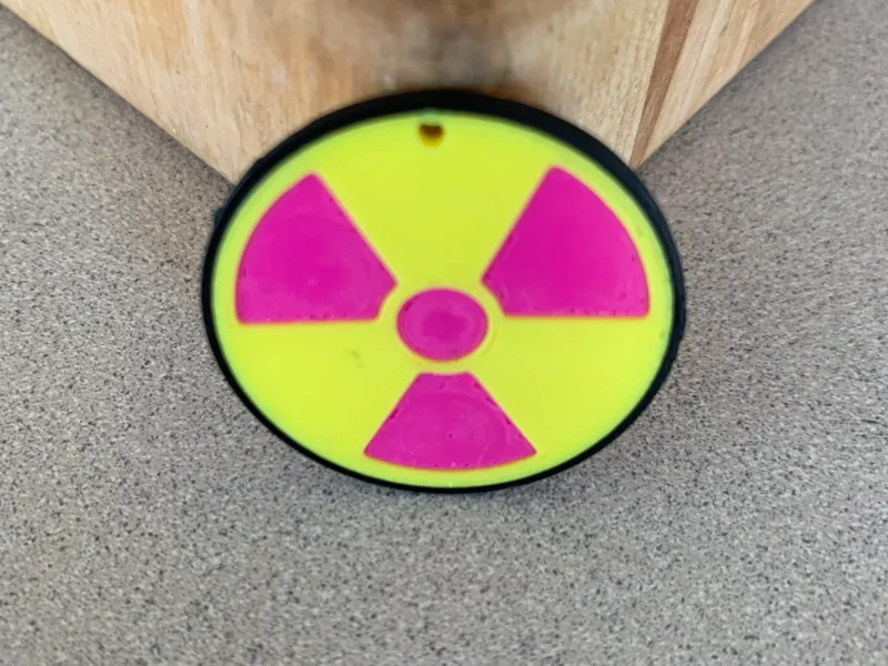 Radiation trefoil Keychain