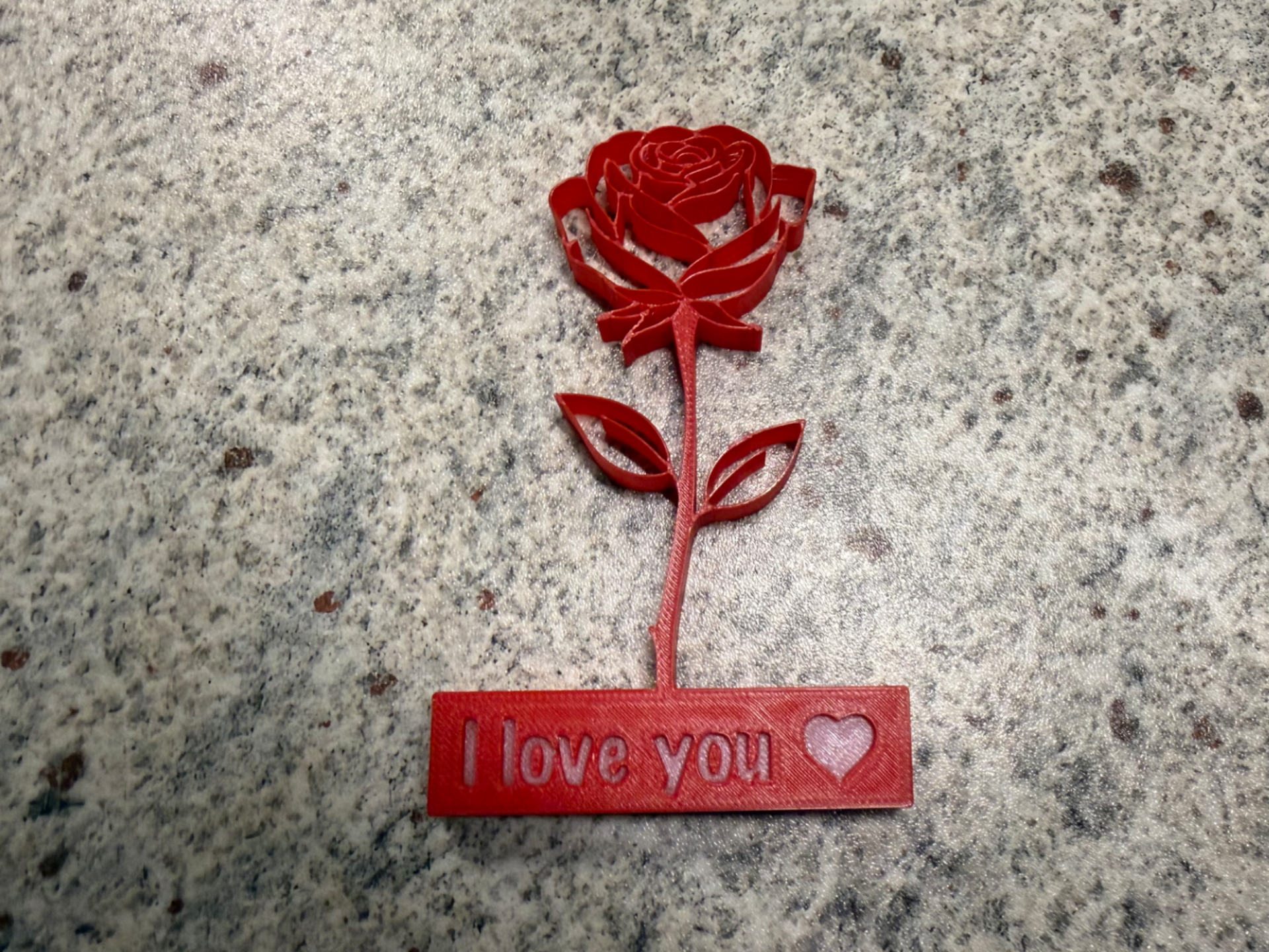 Valentinesday Present Rose "I Love You"