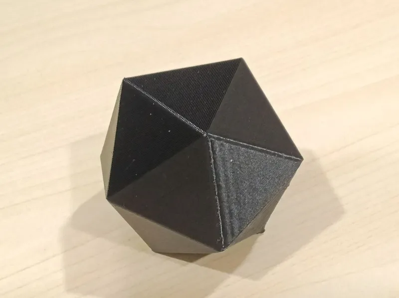 Modern Geometric Crystal Icosahedron Decor