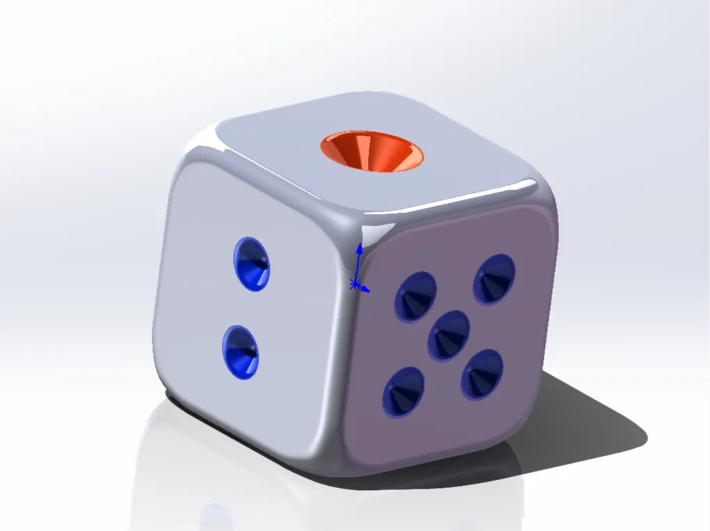 Miniatura 1 do modelo 3D 作弊骰子